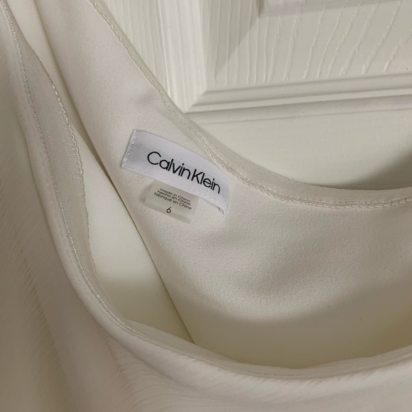 Calvin Klein One Shoulder Chiffon Jumpsuit Sz6 NWT - Picture 7 of 8